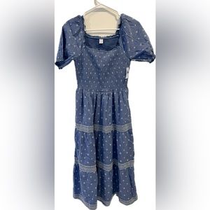 Old navy midi dress blue and white. NWT
